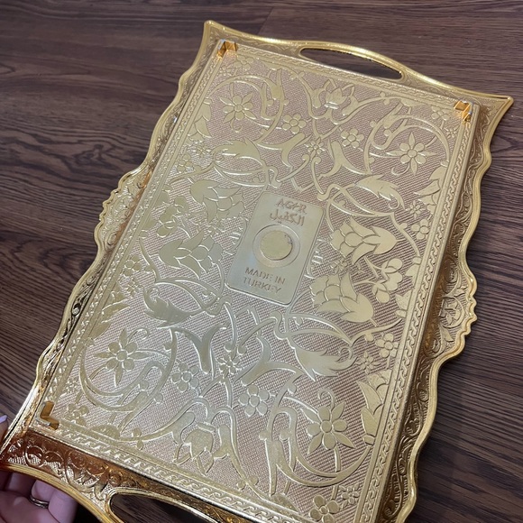 Alisveristime Ottoman Turkish Zamak Serving Tray with Traditional Motifs - Picture 5 of 5